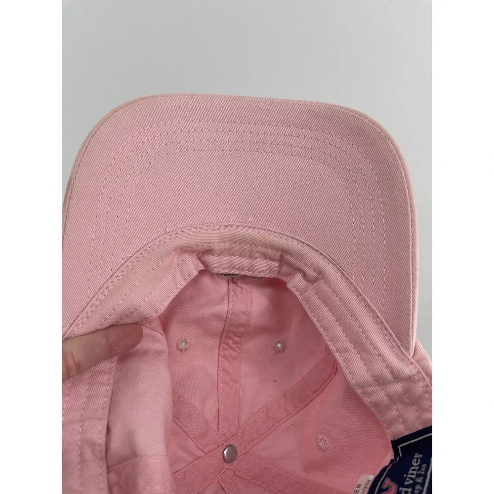 Vineyard Vines‎ Pink Whale Logo Baseball Cap Hat Adjustable Cotton Strapback